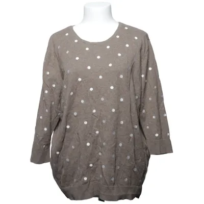 Pull-over (Marron, Blanc) de Peter Hahn Cachemire, Coton