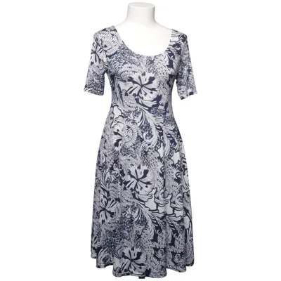 Dress (Blue, White, Multicolored) from Dass & Co Elastane, Polyester