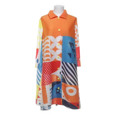 Skjortklänning (Orange, Blå, Röd, Vit, Flerfärgad) Polyester