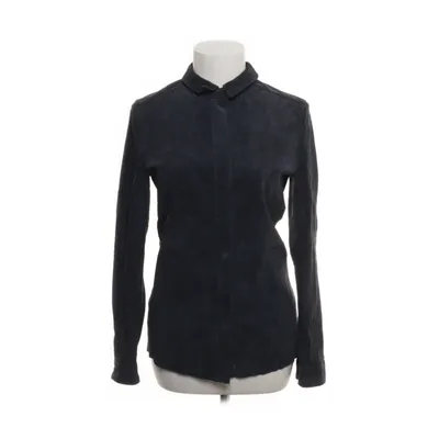 Overshirt (Blue) from Never Denim Leather, Suede