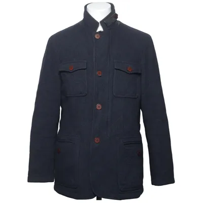 Coat (Blue) from Hansen & Jacob Viscose, Wool