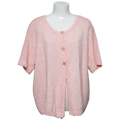 Cardigan (Pink, Hvid) fra Gina Laura Bomuld, Polyester