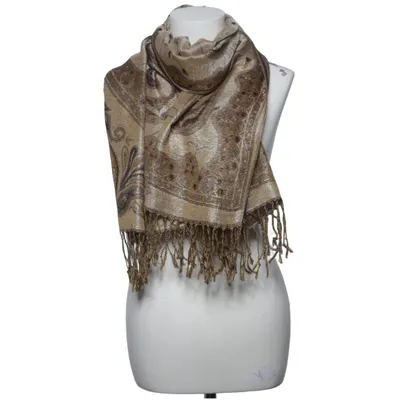 Halstørklæde (Brun, Beige, Flerfarvet) fra Pashmina Silke