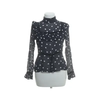 Bluse (Blå, Hvid) fra Ganni Viscose