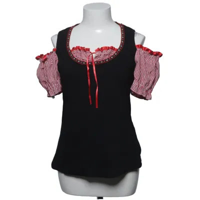 Dirndlbluse (Sort, Rød, Hvid) fra Alpin de Luxe Bomuld, Polyester