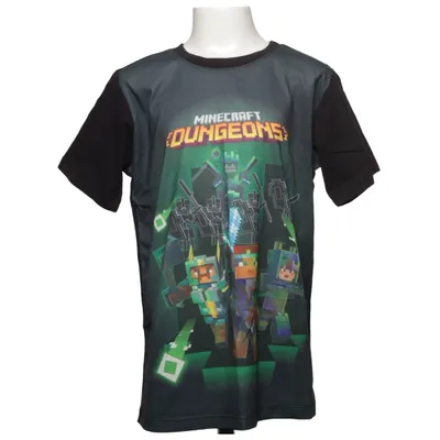 T-shirt (Svart, Flerfärgad) från Minecraft Bomull, Polyester