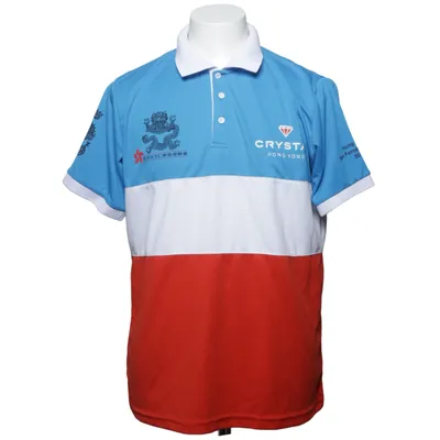 Poloshirt (Blauw, Wit, Rood) van Crystal