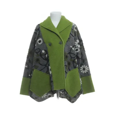 Jacket (Gray, Green) from She's Crazy Polyester, Wool