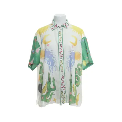 Short sleeve shirt (Beige, Green, Multicolored) from New Collection