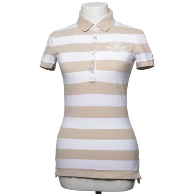 Polotrøje (Beige, Hvid) fra Tommy Hilfiger Bomuld, Elastan