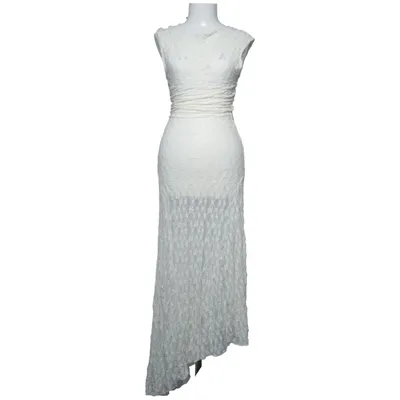 Maxikleid (Weiß) von Zara Elasthan, Polyamid