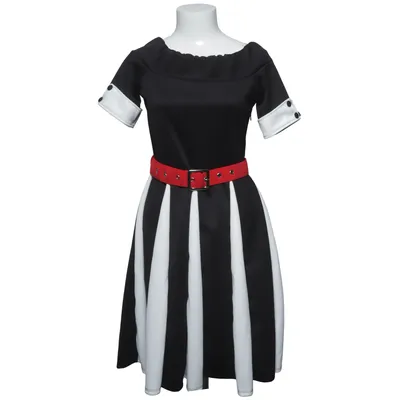 Dress (Black, White, Red) from Belsira Elastane, Polyester