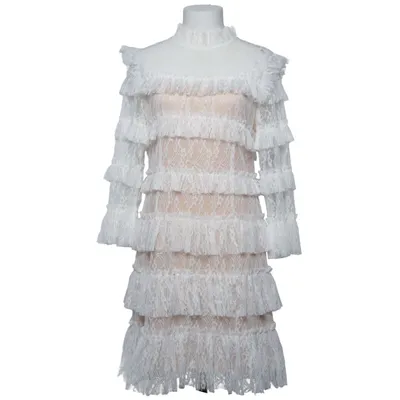 Dress (White, Beige) from By Malina Collection Polyester