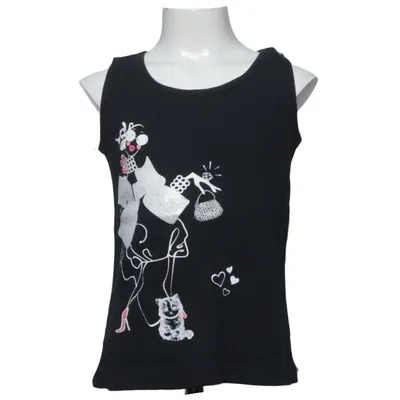 Tank Top (Black) from Party Time Cotton