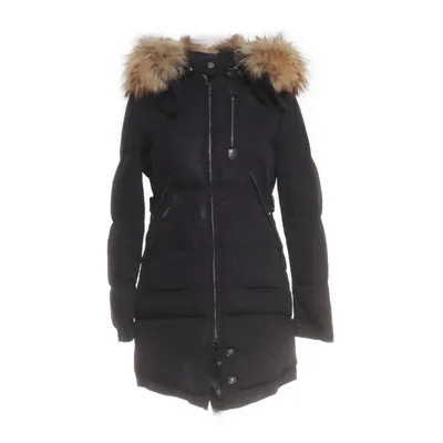 Down jacket (Black) from Cedrico Down, Rabbit fur, Polyester, Leather
