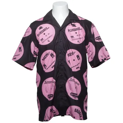 Short sleeve shirt (Black, Pink) from Pleasures Polyester