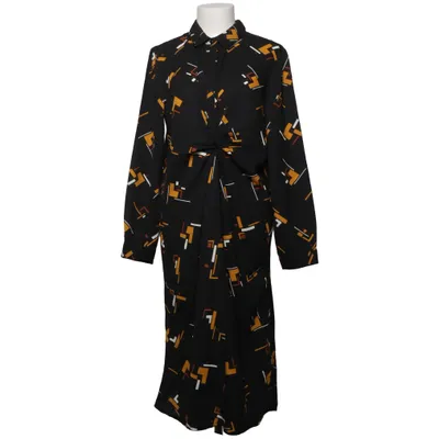 Shirt dress (Black, Multicolored) from Vanting Polyester, Viscose