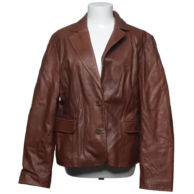Leather blazer (Brown) from Saki Leather, Polyester