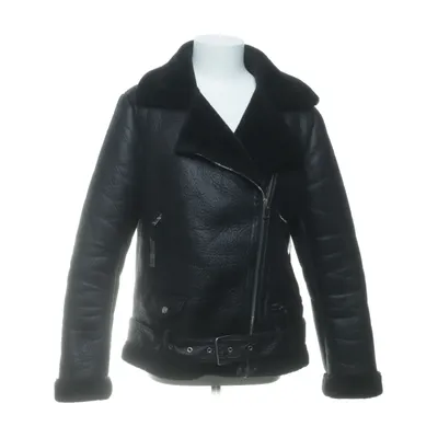 Shearling jas (Zwart) van Yessica