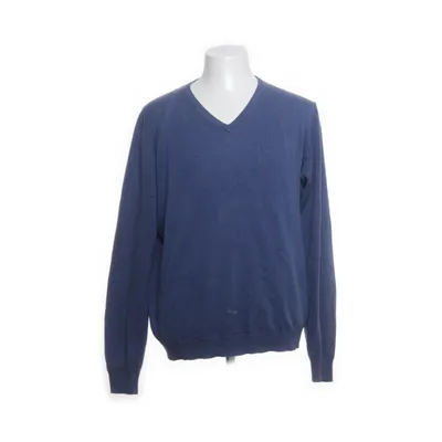 Pull-over (Bleu) de Alan Paine Coton, Cachemire