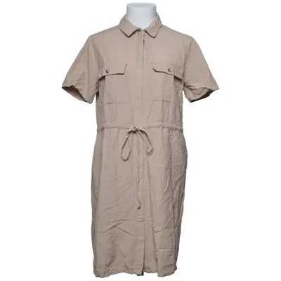 Shirt dress (Beige) from Pieces Cotton, Linen, Viscose