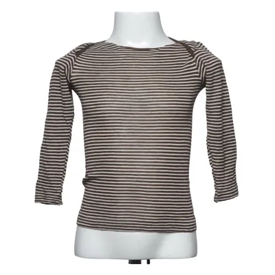 Langærmet t-shirt (Brun, Hvid) fra Cosilana Silke, Uld