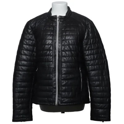 Lederjacke (Schwarz) von Jilani Collection Leder, Polyester