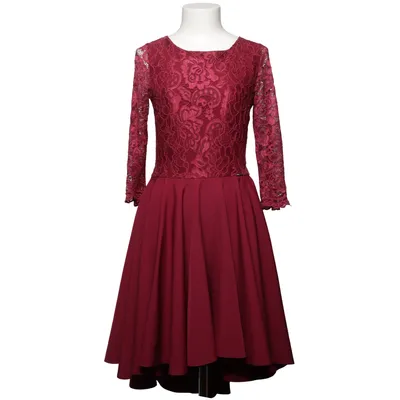 Robe de cocktail (Rouge) de Numoco Élasthane, Polyester