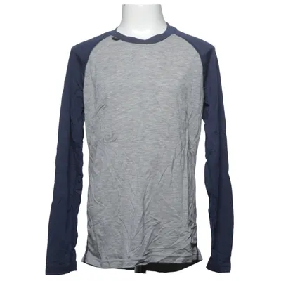 Baseball T-shirt (Gray, Blue) from Ulvang Lyocell, Merino wool