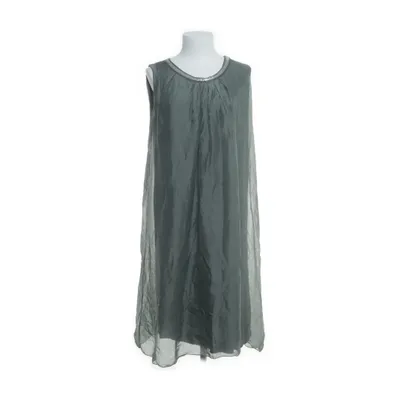Kjole (Grøn) fra Creme Fraiche Elastan, Silke, Viscose