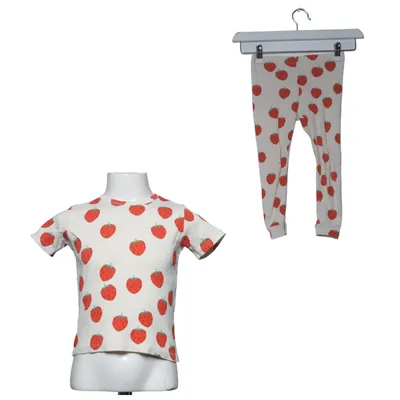 Pyjama (Beige, Rood) van Mini Rodini Katoen