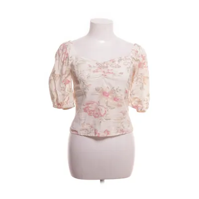 Blouse (White, Multicolored) from H&M Linen, Viscose