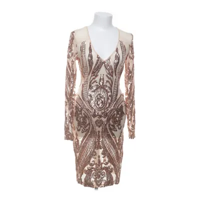 Cocktailklänning (Guldfärgad, Beige) från Fashion Nova Elastan, Polyamid