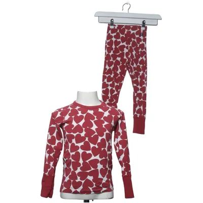 Pajamas (Red, White) from Polarn O. Pyret Elastane, Organic cotton