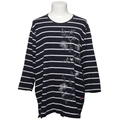 Långärmad t-shirt (Blå, Vit) från MF Bomull, Elastan