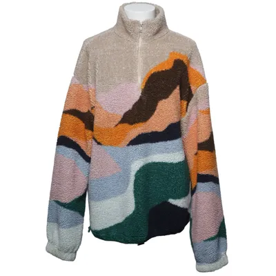 Fleece jacket (Beige, Multicolored) from Urban Outfitters Polyester