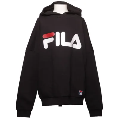 Hoodie (Black) from Fila Cotton, Elastane, Polyester