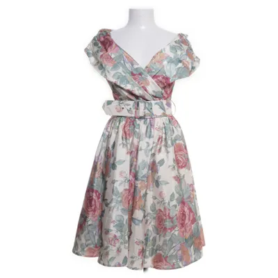 Dress (Beige, Multicolored) from Chou Chou Polyester, Acetate, Polyamide