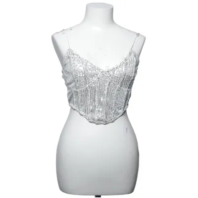 Crop top (Silver) from Missguided Tall Polyester