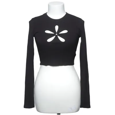 Crop top (Zwart) van The Kript Katoen, Elastaan