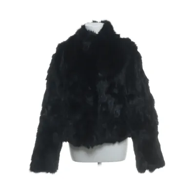 Bontjack (Zwart) van Hollies Stockholm Katoen, Konijnenbont, Polyester