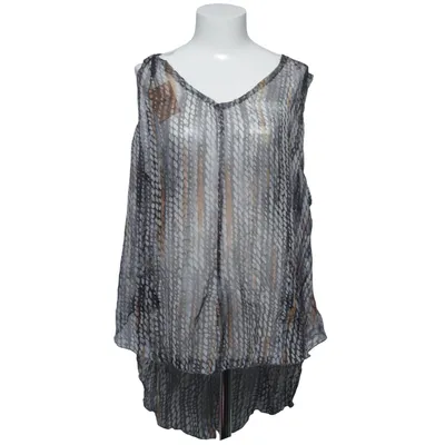 Top (Black, Gray, Brown) from Transparente Polyester, Viscose
