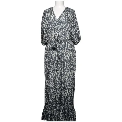 Maxi dress (Black, White) from Gold & Silver Viscose