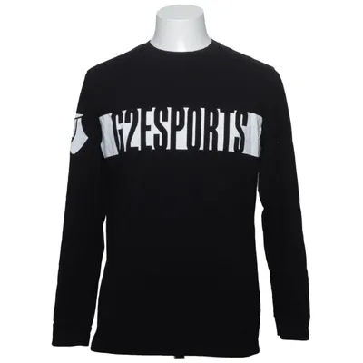 Lange mouwen shirt (Zwart, Wit) van Difuzed Katoen