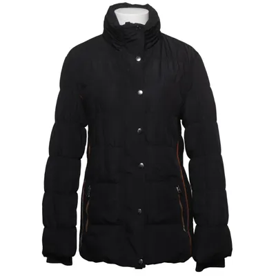 Winterjas (Zwart) van Be Cool Imitatiebont, Imitatieleer, Polyester