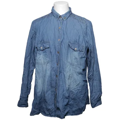 Jeansskjorta (Blå) från Ms Mode Bomull