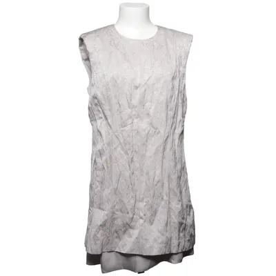 Klänning (Beige, Vit) från H&M Studio Acetat, Bomull, Metallfiber, Polyester