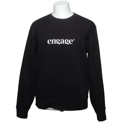 Sweatshirt (Zwart) van Russell Katoen, Polyester