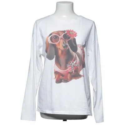 Langærmet t-shirt (Hvid, Flerfarvet) fra Betty & Co Bomuld