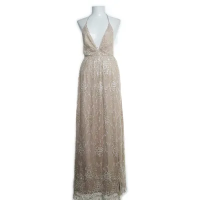 Evening gown (Beige, Multicolored) from Morning Mist Nylon, Polyester